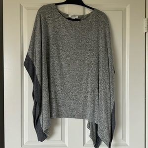 WHBM | White House | Black Market Heathered oversized Grey Poncho size S